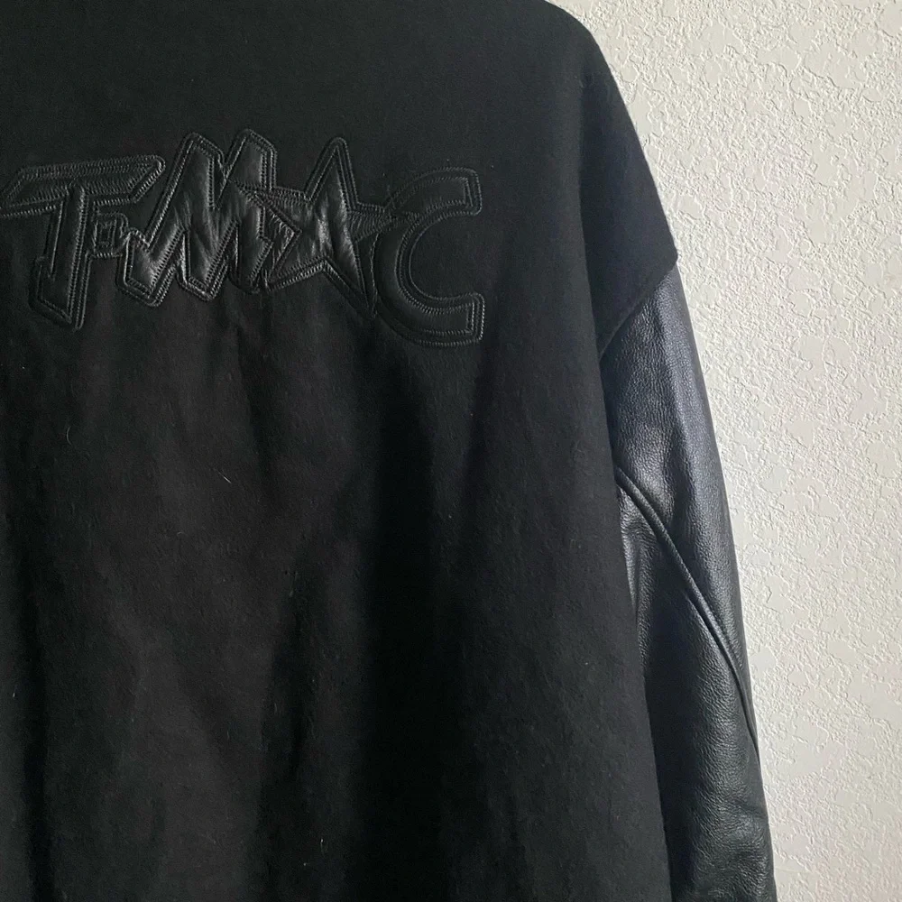 Rare Adidas Tracy McGrady Iconic Vintage Wool Leather Varsity Bomber Jacket 2XT